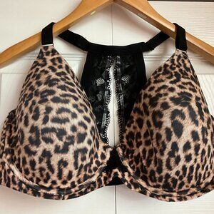 NWT SOMA Embraceable Signature Perfect Lace Racerback Bra 40DDD in Divine Leopar